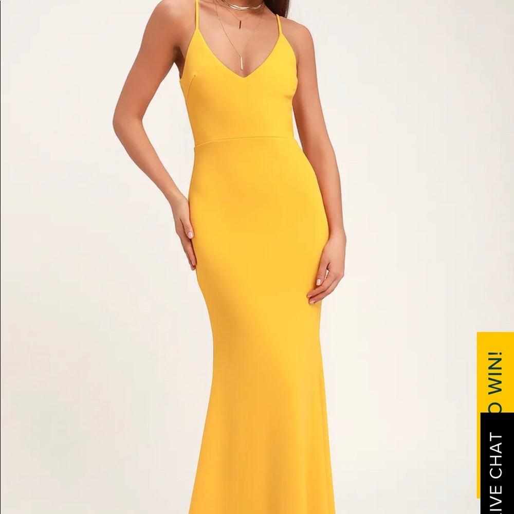 Golden Yellow Maxi Dress - Worn Once- Size Small - Gem